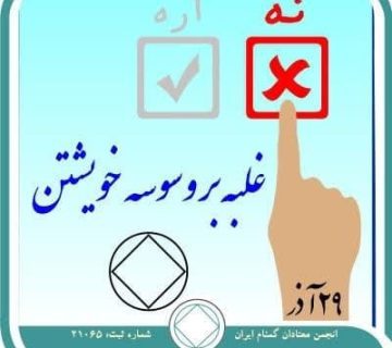 غلبه بر وسوسه خویشتن,فقط برای امروز 29 آذر,وعده NA,رفتار خودمحورانه معتاد,وعده معتادان گمنام