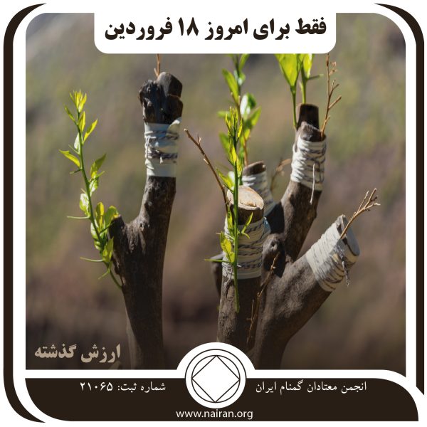 ارزش گذشته,فقط برای امروز 18 فروردین,معتاد خواهان بهبودی,درد و دل معتاد,تسکین درد معتاد