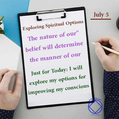 July 5 Exploring Spiritual Options