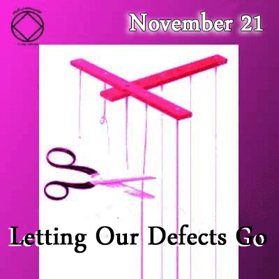 November 21 Letting Our Defects Go